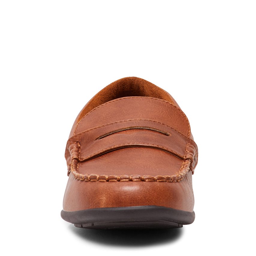 Brown Steve Madden Bjared Natural Kids' Loafers | PH 6140XFH